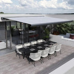 Wall-mounted electric retractable waterproof outdoor awning
