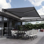 Wall-mounted electric retractable waterproof outdoor awning