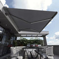 Wall-mounted electric retractable waterproof outdoor awning